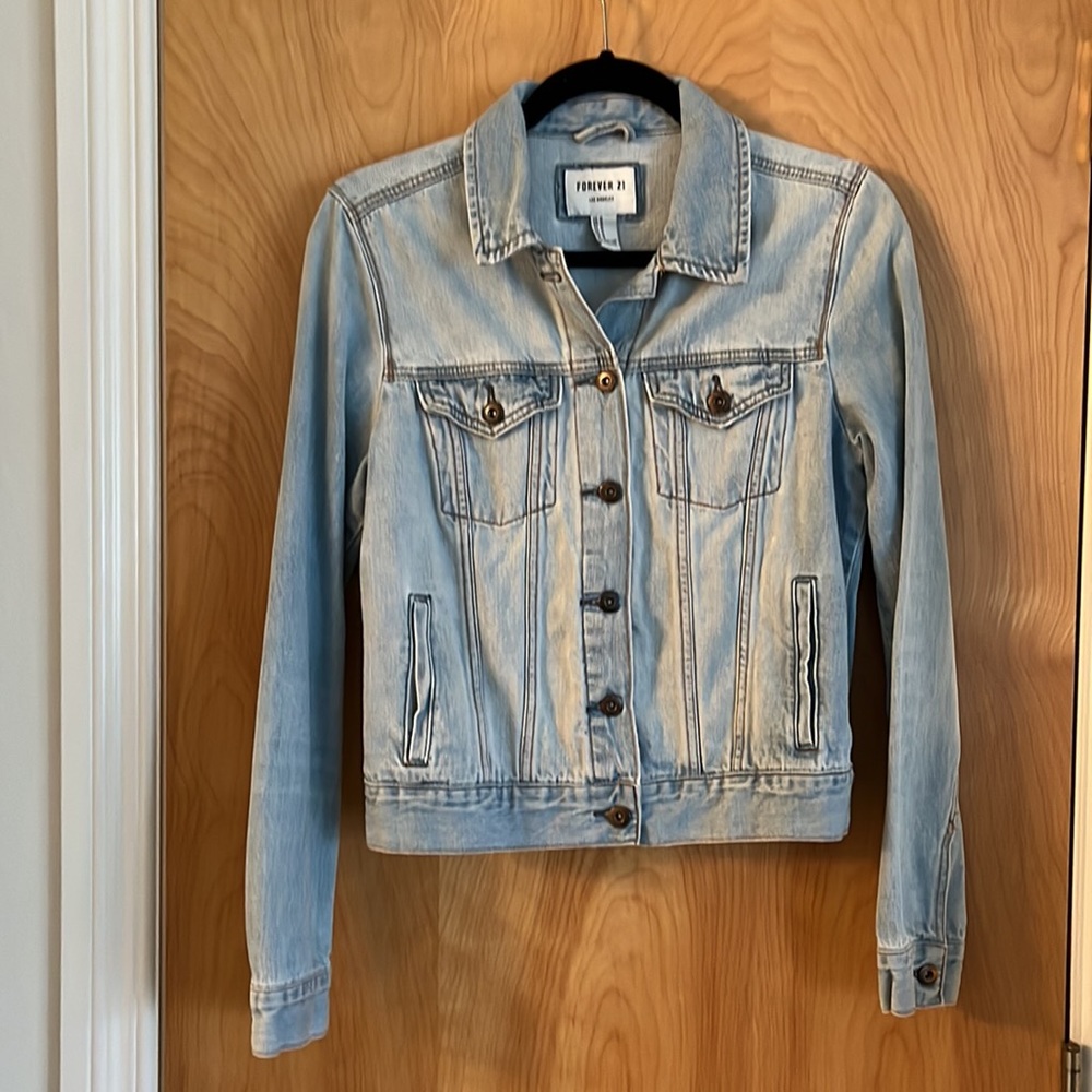 Jean Jacket by Forever 21 size medium, light wash